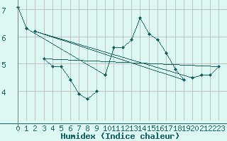 Courbe de l'humidex pour Nancy - Essey (54)