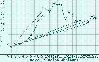 Courbe de l'humidex pour Buholmrasa Fyr