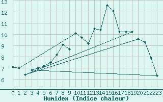 Courbe de l'humidex pour Anglars St-Flix(12)