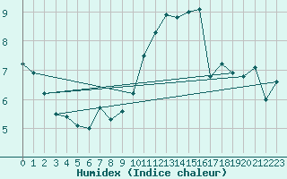 Courbe de l'humidex pour Ballyhaise, Cavan