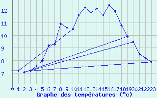 Courbe de tempratures pour Amur (79)