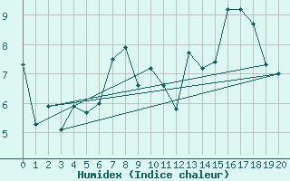 Courbe de l'humidex pour Haukelisaeter Broyt