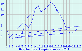 Courbe de tempratures pour Guetsch