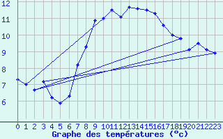 Courbe de tempratures pour Neuhaus A. R.