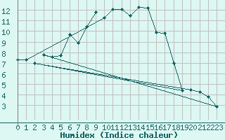 Courbe de l'humidex pour Reimegrend