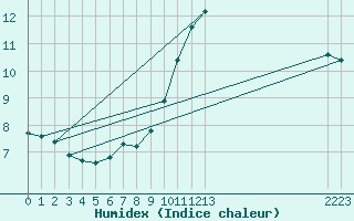 Courbe de l'humidex pour Boulaide (Lux)