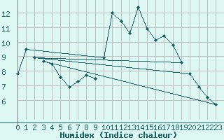 Courbe de l'humidex pour Rochefort Saint-Agnant (17)