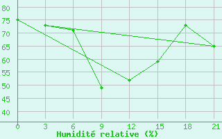 Courbe de l'humidit relative pour Novo-Jerusalim