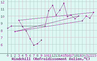 Courbe du refroidissement olien pour Ile du Levant (83)
