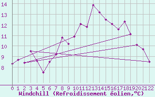 Courbe du refroidissement olien pour Drumalbin