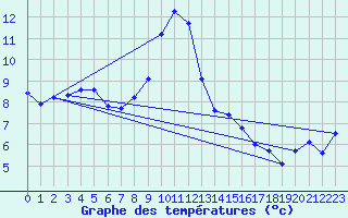 Courbe de tempratures pour Brigueuil (16)