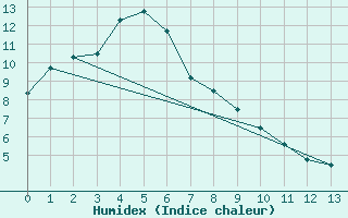 Courbe de l'humidex pour Mudgee Aws