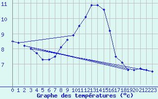 Courbe de tempratures pour Marienberg