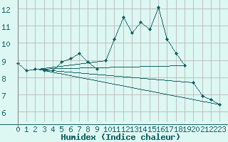 Courbe de l'humidex pour Le Puy - Loudes (43)