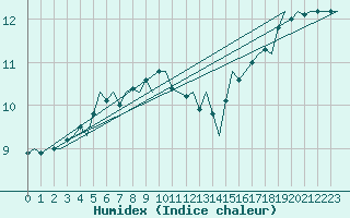 Courbe de l'humidex pour Platform Hoorn-a Sea