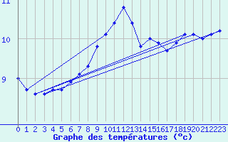 Courbe de tempratures pour Hoernli