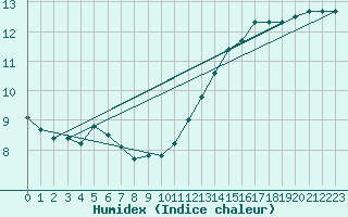 Courbe de l'humidex pour Gros-Rderching (57)