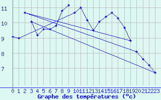 Courbe de tempratures pour Schneifelforsthaus