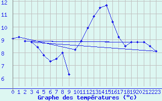 Courbe de tempratures pour Blois (41)