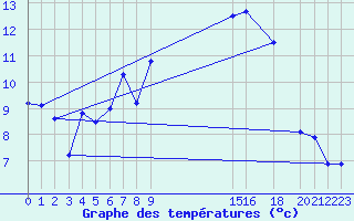 Courbe de tempratures pour Hjerkinn Ii