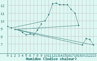 Courbe de l'humidex pour De Bilt (PB)