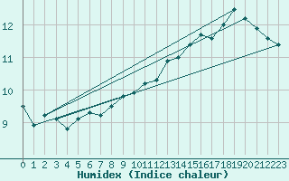 Courbe de l'humidex pour Mont-Aigoual (30)