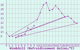 Courbe du refroidissement olien pour Greifswalder Oie