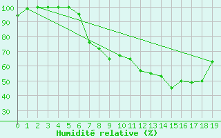 Courbe de l'humidit relative pour Neustadt am Kulm-Fil