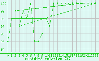 Courbe de l'humidit relative pour Michelstadt-Vielbrunn