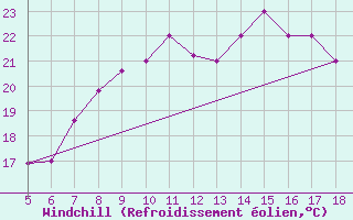 Courbe du refroidissement olien pour M. Calamita