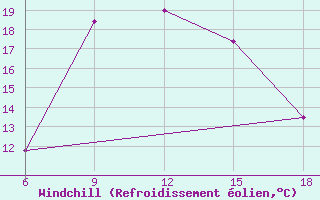 Courbe du refroidissement olien pour Sile Turkey