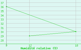 Courbe de l'humidit relative pour Hon