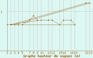 Courbe de la hauteur des vagues pour la bouée 62116