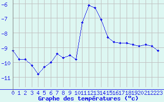 Courbe de tempratures pour La Meije - Nivose (05)