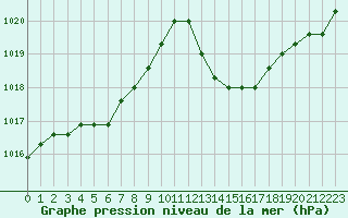 Courbe de la pression atmosphrique pour Manlleu (Esp)