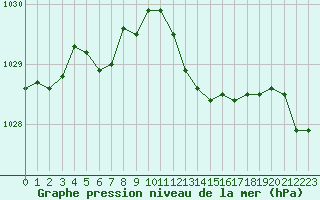 Courbe de la pression atmosphrique pour Leucate (11)