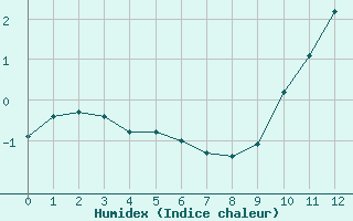 Courbe de l'humidex pour Selonnet - Chabanon (04)