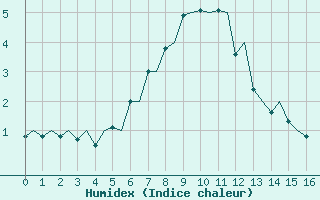 Courbe de l'humidex pour Ornskoldsvik Airport