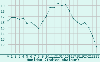 Courbe de l'humidex pour Albi (81)