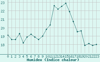 Courbe de l'humidex pour Albi (81)