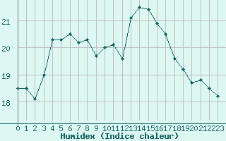 Courbe de l'humidex pour Biscarrosse (40)