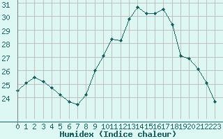 Courbe de l'humidex pour Rochefort Saint-Agnant (17)