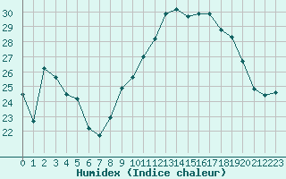 Courbe de l'humidex pour Rochefort Saint-Agnant (17)