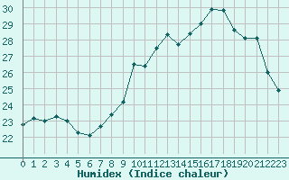 Courbe de l'humidex pour Rioux Martin (16)