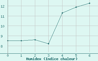 Courbe de l'humidex pour Capel Curig