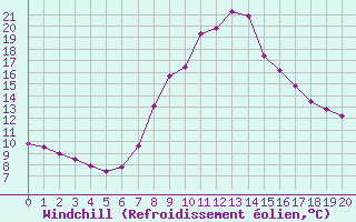 Courbe du refroidissement olien pour Chinchilla