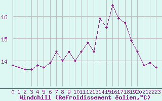 Courbe du refroidissement olien pour Marienberg