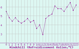 Courbe du refroidissement olien pour la bouée 6200091
